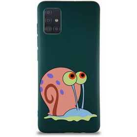 Printify Samsung Galaxy A51 Soft Premier Kapak Salyangoz Gary Tasarımlı Silikon Cep Telefonu Kılıf