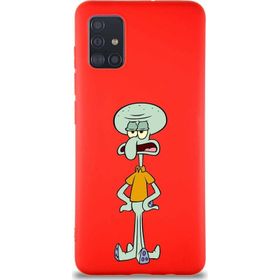 Printify Samsung Galaxy A51 Soft Premier Kapak Squidward Dokunaç Tasarımlı Silikon Cep Telefonu Kılıf