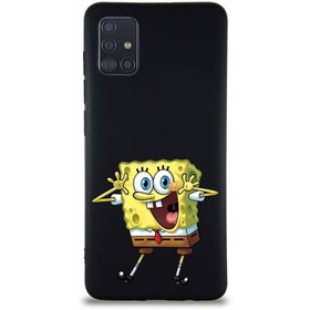 Printify Samsung Galaxy A51 Soft Premier Kapak Sünger Bob Tasarımlı Silikon Cep Telefonu Kılıf