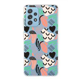 Printify Samsung Galaxy A52 İle Uyumlu 1 mm Kapak Memphis Desen Tasarımlı Şeffaf Silikon Cep Telefonu Kılıf