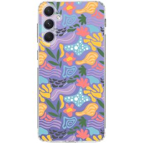 Printify Samsung Galaxy A53 İle Uyumlu 1 mm Kapak Memphis Desen Tasarımlı Şeffaf Silikon Cep Telefonu Kılıf