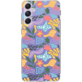 Printify Samsung Galaxy A53 İle Uyumlu 1 mm Kapak Memphis Desen Tasarımlı Şeffaf Silikon Cep Telefonu Kılıf