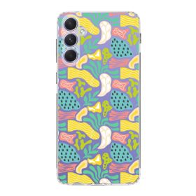 Printify Samsung Galaxy A54 İle Uyumlu 1 mm Kapak Memphis Desen Tasarımlı Şeffaf Silikon Cep Telefonu Kılıf