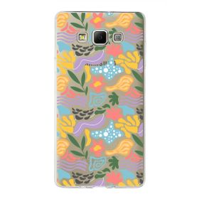 Printify Samsung Galaxy A7 İle Uyumlu 1 mm Kapak Memphis Desen Tasarımlı Şeffaf Silikon Cep Telefonu Kılıf