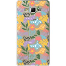 Printify Samsung Galaxy A7 İle Uyumlu 1 mm Kapak Memphis Desen Tasarımlı Şeffaf Silikon Cep Telefonu Kılıf