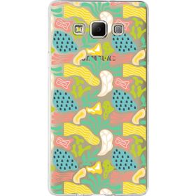 Printify Samsung Galaxy A7 İle Uyumlu 1 mm Kapak Memphis Desen Tasarımlı Şeffaf Silikon Cep Telefonu Kılıf