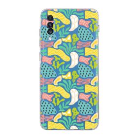 Printify Samsung Galaxy A70s Uyumlu Kamera Korumalı Kapak Memphis Desen Tasarımlı Şeffaf Cep Telefonu Kılıf