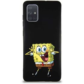 Printify Samsung Galaxy A71 Soft Premier Kapak Sünger Bob Tasarımlı Silikon Cep Telefonu Kılıfı