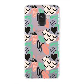 Printify Samsung Galaxy A73 İle Uyumlu 1mm Kapak Memphis Desen Tasarımlı Şeffaf Silikon Cep Telefonu Kılıfı
