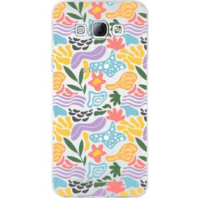 Printify Samsung Galaxy A8 İle Uyumlu 1mm Kapak Memphis Desen Tasarımlı Şeffaf Silikon Cep Telefonu Kılıfı