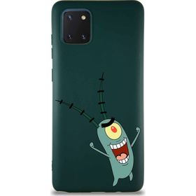 Printify Samsung Galaxy A81 Soft Premier Kapak Plankton Tasarımlı Silikon Cep Telefonu Kılıfı