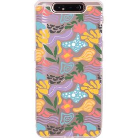 Printify Samsung Galaxy A90 Uyumlu Kamera Korumalı Kapak Memphis Desen Tasarımlı Şeffaf Cep Telefonu Kılıfı
