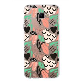 Printify Samsung Galaxy J4 Core İle Uyumlu 1mm Kapak Memphis Desen Tasarımlı Şeffaf Silikon Cep Telefonu Kılıfı