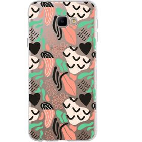 Printify Samsung Galaxy J4 Core İle Uyumlu 1mm Kapak Memphis Desen Tasarımlı Şeffaf Silikon Cep Telefonu Kılıfı