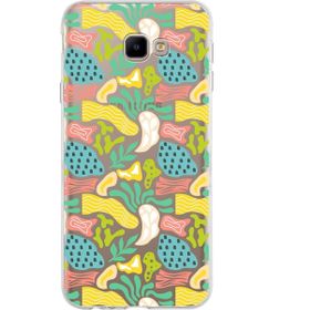 Printify Samsung Galaxy J4 Core İle Uyumlu 1mm Kapak Memphis Desen Tasarımlı Şeffaf Silikon Cep Telefonu Kılıfı