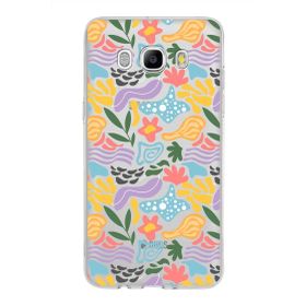 Printify Samsung Galaxy J5 2016 İle Uyumlu 1 mm Kapak Memphis Desen Tasarımlı Şeffaf Silikon Cep Telefonu Kılıf