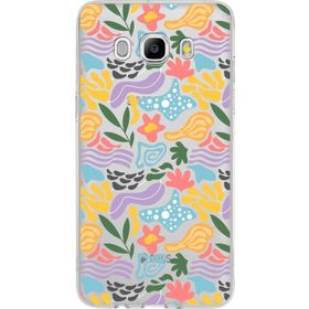 Printify Samsung Galaxy J5 2016 İle Uyumlu 1 mm Kapak Memphis Desen Tasarımlı Şeffaf Silikon Cep Telefonu Kılıf