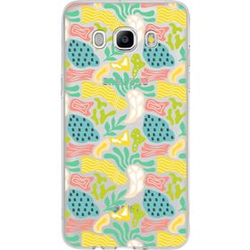 Printify Samsung Galaxy J5 2016 İle Uyumlu 1 mm Kapak Memphis Desen Tasarımlı Şeffaf Silikon Cep Telefonu Kılıf
