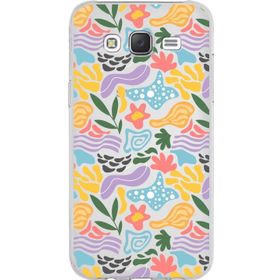 Printify Samsung Galaxy J5 İle Uyumlu 1 mm Kapak Memphis Desen Tasarımlı Şeffaf Silikon Cep Telefonu Kılıf