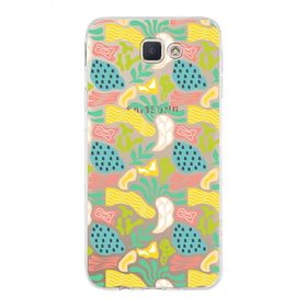 Printify Samsung Galaxy J5 Prime İle Uyumlu 1 mm Kapak Memphis Desen Tasarımlı Şeffaf Silikon Cep Telefonu Kılıf