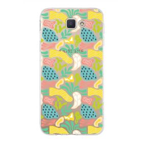 Printify Samsung Galaxy J5 Prime İle Uyumlu 1 mm Kapak Memphis Desen Tasarımlı Şeffaf Silikon Cep Telefonu Kılıf