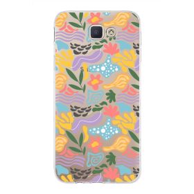 Printify Samsung Galaxy J5 Prime İle Uyumlu 1 mm Kapak Memphis Desen Tasarımlı Şeffaf Silikon Cep Telefonu Kılıf