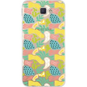 Printify Samsung Galaxy J5 Prime İle Uyumlu 1 mm Kapak Memphis Desen Tasarımlı Şeffaf Silikon Cep Telefonu Kılıf