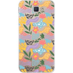 Printify Samsung Galaxy J5 Prime İle Uyumlu 1 mm Kapak Memphis Desen Tasarımlı Şeffaf Silikon Cep Telefonu Kılıf