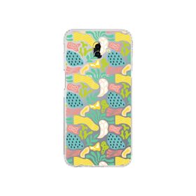 Printify Samsung Galaxy J6 Plus İle Uyumlu 1 mm Kapak Memphis Desen Tasarımlı Şeffaf Silikon Cep Telefonu Kılıf