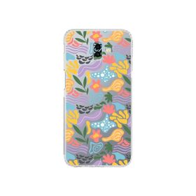 Printify Samsung Galaxy J6 Plus İle Uyumlu 1 mm Kapak Memphis Desen Tasarımlı Şeffaf Silikon Cep Telefonu Kılıf