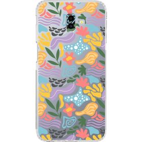 Printify Samsung Galaxy J6 Plus İle Uyumlu 1 mm Kapak Memphis Desen Tasarımlı Şeffaf Silikon Cep Telefonu Kılıf
