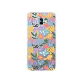 Printify Samsung Galaxy J6 Plus Uyumlu Kamera Korumalı Kapak Memphis Desen Tasarımlı Şeffaf Cep Telefonu Kılıf