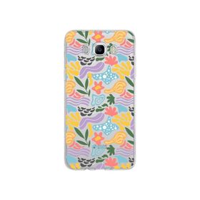 Printify Samsung Galaxy J7 2016 İle Uyumlu 1 mm Kapak Memphis Desen Tasarımlı Şeffaf Silikon Cep Telefonu Kılıf