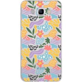 Printify Samsung Galaxy J7 2016 İle Uyumlu 1 mm Kapak Memphis Desen Tasarımlı Şeffaf Silikon Cep Telefonu Kılıf
