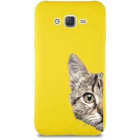 Printify Samsung Galaxy J7 Core Soft Premier Kapak Catface Tasarımlı Silikon Cep Telefonu Kılıf