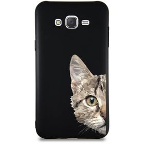 Printify Samsung Galaxy J7 Core Soft Premier Kapak Catface Tasarımlı Silikon Cep Telefonu Kılıf