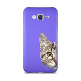 Printify Samsung Galaxy J7 Core Soft Premier Kapak Catface Tasarımlı Silikon Cep Telefonu Kılıf