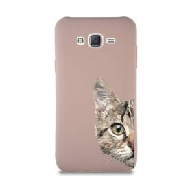 Printify Samsung Galaxy J7 Core Soft Premier Kapak Catface Tasarımlı Silikon Cep Telefonu Kılıf