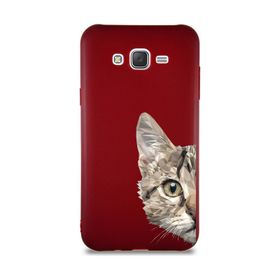 Printify Samsung Galaxy J7 Core Soft Premier Kapak Catface Tasarımlı Silikon Cep Telefonu Kılıf