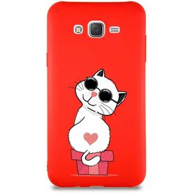 Printify Samsung Galaxy J7 Core Soft Premier Kapak Coolcat Tasarımlı Silikon Cep Telefonu Kılıf