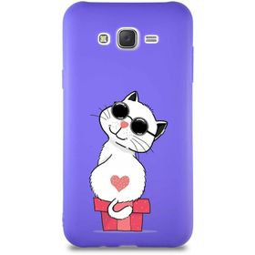 Printify Samsung Galaxy J7 Core Soft Premier Kapak Coolcat Tasarımlı Silikon Cep Telefonu Kılıf