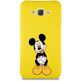 Printify Samsung Galaxy J7 Core Soft Premier Kapak Mickey Mouse-A Tasarımlı Silikon Cep Telefonu Kılıfı