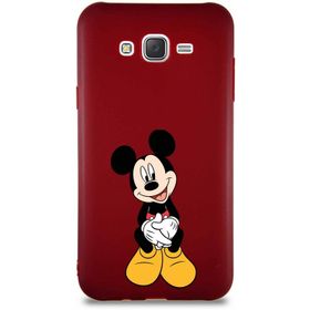 Printify Samsung Galaxy J7 Core Soft Premier Kapak Mickey Mouse-A Tasarımlı Silikon Cep Telefonu Kılıfı