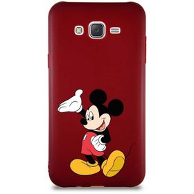 Printify Samsung Galaxy J7 Core Soft Premier Kapak Mickey Mouse-C Tasarımlı Silikon Cep Telefonu Kılıfı