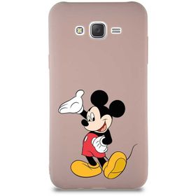 Printify Samsung Galaxy J7 Core Soft Premier Kapak Mickey Mouse-C Tasarımlı Silikon Cep Telefonu Kılıfı