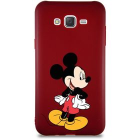Printify Samsung Galaxy J7 Core Soft Premier Kapak Mickey Mouse-D Tasarımlı Silikon Cep Telefonu Kılıfı
