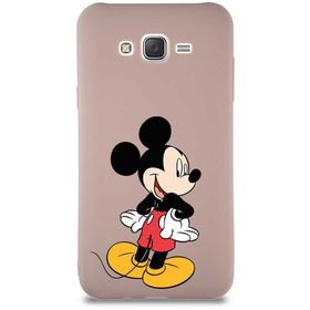 Printify Samsung Galaxy J7 Core Soft Premier Kapak Mickey Mouse-D Tasarımlı Silikon Cep Telefonu Kılıfı