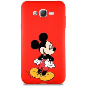 Printify Samsung Galaxy J7 Core Soft Premier Kapak Mickey Mouse-D Tasarımlı Silikon Cep Telefonu Kılıfı