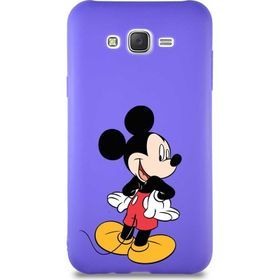 Printify Samsung Galaxy J7 Core Soft Premier Kapak Mickey Mouse-D Tasarımlı Silikon Cep Telefonu Kılıfı