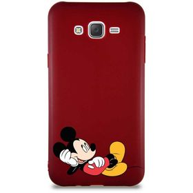 Printify Samsung Galaxy J7 Core Soft Premier Kapak Mickey Mouse-F Tasarımlı Silikon Cep Telefonu Kılıfı